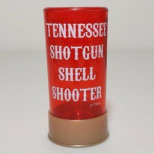 Tennessee Shotgun Shell Shooter Shot Glass Red Plastic Collectors NEW #S009